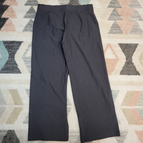 EILEEN FISHER Charcoal Grey Pull On Elastic Waist Viscose blend pants Size Large - Picture 4 of 5
